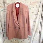 Cuyana  Wool Blend Double Breasted Blazer, Pink Dusty Rose Photo 2