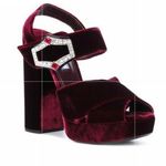 Prada purple velvet platform sandals, made in Italy, size 37.5 Photo 5