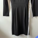 Pretty Garden Elegant Black Boat Neck Long Sleeve Tie Front Formal Dress Size M Photo 6