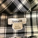 Garage Black White Retro Plaid Flannel Pencil Straight Back Zip Mini Skirt Sz S Photo 3