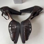 Gianni Bini Jasmine Peep Toe Platform Heels Womens Shoes Size 9.5M Brown Strap Photo 5