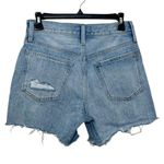 Madewell  Relaxed Mid Length Denim Shorts Steenwick Wash Ripped High Rise Size 24 Photo 2