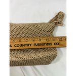 The Sak  Crochet Shoulder Bag Boho Hippie Crossbody Flap Top Zip Closure Tan Photo 12