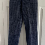 Vintage Womens Small Crylor Navy Textured Puffer Pants EU 44 Retro Flare Leg Blue Size 26 Photo 0