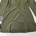 Norma Kamali  Single Breasted Fishtail Mini Dress in Military Photo 9