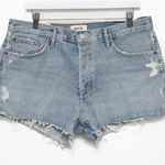 AGOLDE  Parker Vintage Cut Off Denim Shorts - Size 32 Photo 0