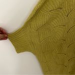 Kori  American Plus Xl  green mustard yellow oversized cable knit sweater Photo 5