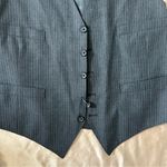 Dark Gray Pinstripe Vest Size L Photo 2