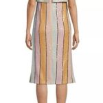 Gianni Bini NWT Halston Multi-Color Sequin Stripe Midi Dress Photo 2
