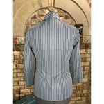 blazer blue geometric double knit polyester blue Size L Photo 6