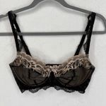 Fayreform 32DD Black Floral‎ Embroidered Lace Underwire Bra Size undefined Photo 0