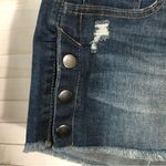 Arizona Jeans Co Denim Distressed Snap Button Shorts Small Photo 3