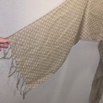 Beige polka dot fringe scarf Tan Photo 2