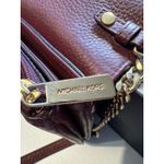 Michael Kors Crossbody Shoulder Bag Leather Burgundy Chain Strap 9x7 Photo 12