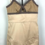 Romeo + Juliet Couture Romeo + Juliet Couture Tan Satin Bodycon Mini Dress Photo 0