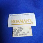 Vintage Roaman's Royal Blue Midi Dress with Glittery Faux Jacket (A4) Blue Size 1X Photo 4