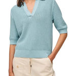 White + Warren organic cotton/ cashmere mesh sweater Photo 0