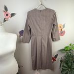 ZARA  Plaid Brown 3/4 Sleeve Sheath Dress - Size - XS Photo 3