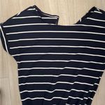 Navy Striped women’s romper size small Blue Photo 1