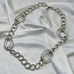 Dana Buchman Early 2000's Chunky Chainlink Silver Metal Necklace Photo 0