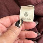 SeamsFriendly Cotton Flax Ankle Length Pleated Flared Dress Brown Size undefined Photo 13