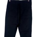 ZARA  High Rise Side Appliqués Rhinestone Stripes Cropped Trouser Pants M Black Photo 8