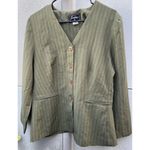 Vintage Sweet Suit Women’s Sz 12 Dress Jacket Tan Brown City Brown Button Green Photo 1
