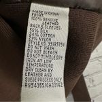 Peter Nygard Nygard Collection Genuine Suede Leather Jacket Silk Knit Sleeve & Back Brown M Photo 5