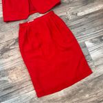 Worthington WORTHIGTON 2 PIECE SKIRT SUIT WITH BLAZER RED SIZE 10 OFFICE CASUAL WORKWEAR Photo 9