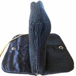 RARE 1940s Harry Rosenfeld Vintage Black Beaded Triple Entry Evening Bag Purse Photo 8