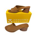 Mercedes Castillo Olga Women’s Sandals Size US 10 EU 40 Walnut Silk Nappa Brown Photo 0