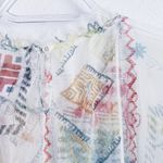 Johnny Was  Merida Mesh Slip Blouse Sheer Photo 8