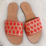 Talbots Women's Orange Hannah Raffia Sandals Slides Size 8 Photo 0