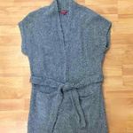 Merona Womens Sweater Size S Carcoat Car Coat Gray Vintage Look Slubby Knit NEW Photo 5