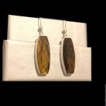Sterling Silver JAY KING DTR Faceted Tigers Eye  925 Earrings Photo 1