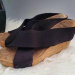 Lucky Brand  Miller Black Strapped Wedges 8.5 Photo 0