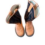 Old West TB1249Y Ostrich Print Leather Cowboy Boots Women's Size 6.5 Photo 9