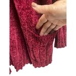 Seven7  Red Burgundy Chenille Cardigan Soft Pockets Size Small Photo 3