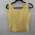 Tahari Arthur S Levine Blazer Tank Set Womens 4 Yellow Linen Rayon Pockets Photo 10