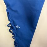 Alo Yoga  Interlace Blue Size Medium Womens High Rise Leggings Activewear Stretch Photo 4