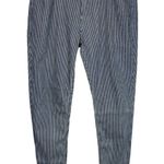 April Cornell Jeans Womens 12 31 Blue White Pinstripe Skinny Zippers Conductor Photo 0