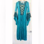 Charades Renaissance Queen Costume Blue Velvet Gown and Headpiece NEW IN PACKAGE Size XS Photo 2