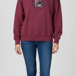 Jerzees  Vintage Embroidered Basket Sweatshirt Womens Large Burgundy 90s Granny Photo 0