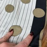 1960s Vera Neumann Polka Dot Silk Scarf Black Cream Gold Mod Long Scarf Vintage Photo 8