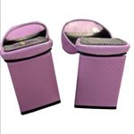 Azalea Wang Lilac Faux Snakeskin Block Heel Mules Square Toe Sandals 9 Triangle Purple Photo 4