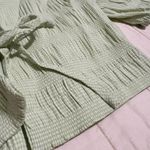 New Lulus tie front top Green Size XS Photo 2