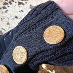 St. John SPORT Black Wool Blend Knit Sweater Gold Accent Buttons Size Small Photo 2