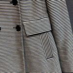 Talbots NWT Navy Striped Double-Breasted Coat Womens Notched Lapel Size 2 Photo 7