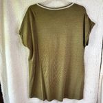 Lysse Jungle Khaki Classic Tee Short Sleeve Women's Size L 95% Linen NWT Photo 1
