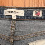 RE/DONE High Rise Button Fly Ankle Crop Stretch Jeans in Light 27 Size 27 Photo 10